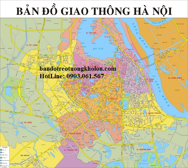 Bản đồ giao thông Hà Nội khổ lớn 3