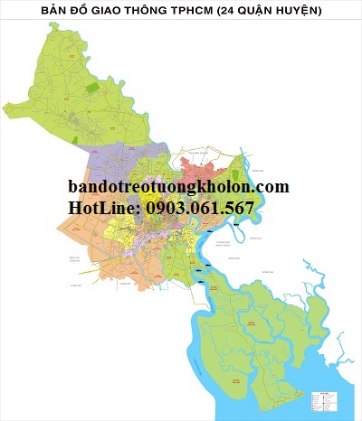 Bản đồ giao thông TpHCm 24 quận huyện