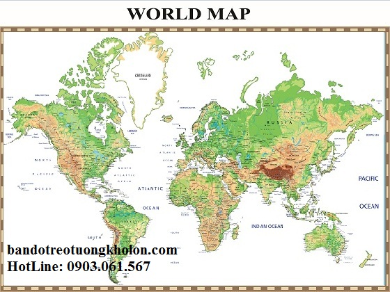 Bản đồ thế giới khổ lớn mẫu 27