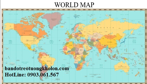 Bản đồ thế giới khổ lớn mẫu 30