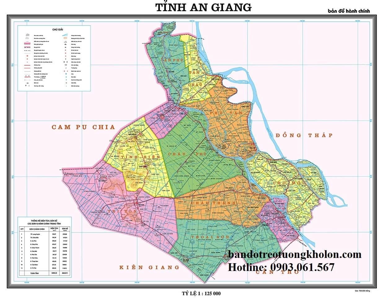 Bản Đồ Tỉnh An Giang Khổ Lớn