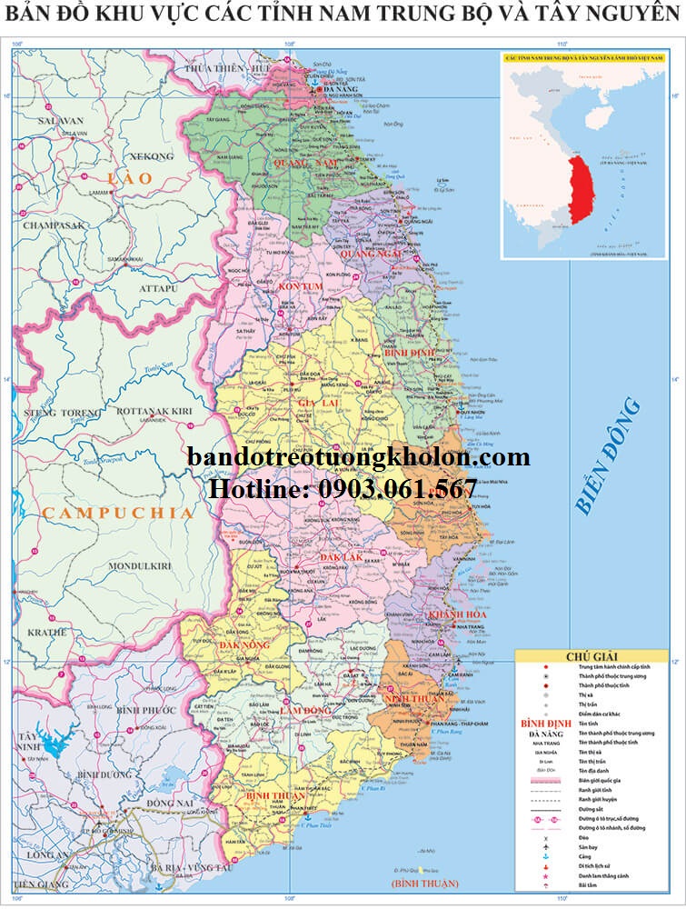 Bản Đồ Miền Trung Tây Nguyên
