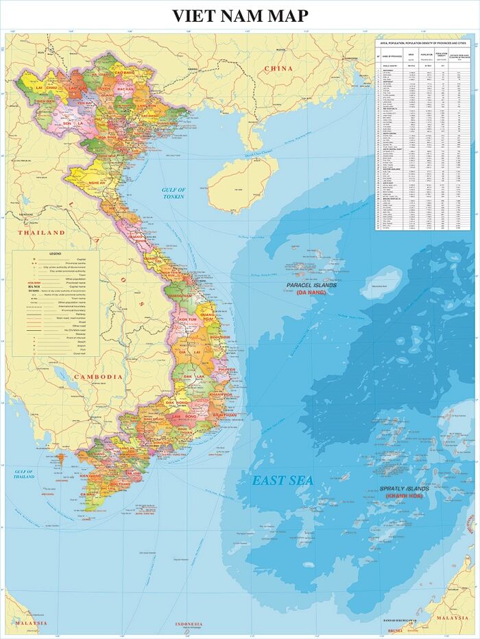 Bản Đồ Việt Nam Tiếng Anh