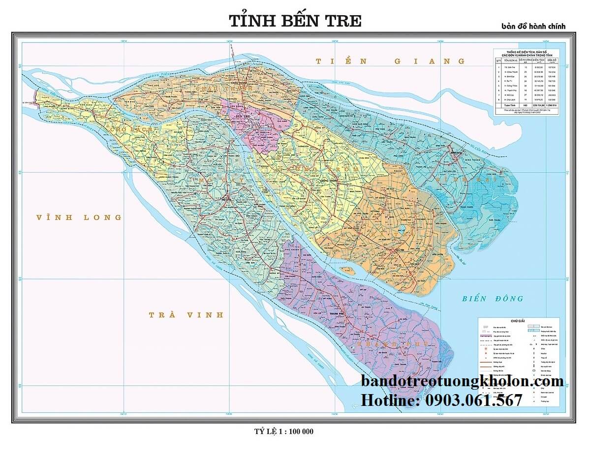 Bản Đồ Tỉnh Bến Tre