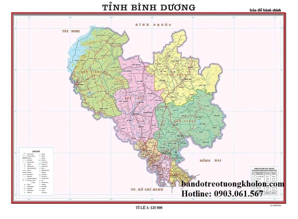 Bản Đồ Tỉnh Bình Dương