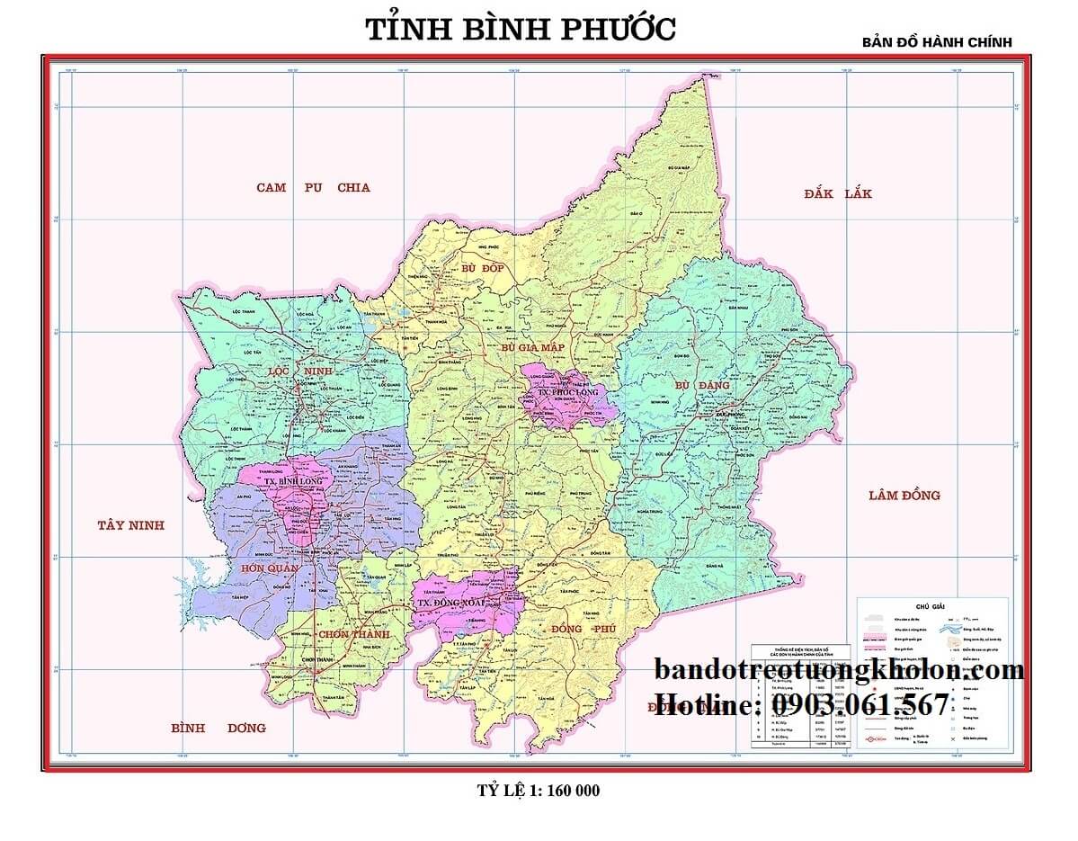 Bản Đồ Tỉnh Bình Phước