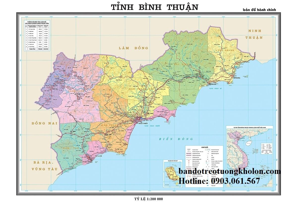 Bản Đồ Tỉnh Bình Thuận