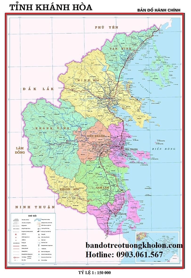Bản Đồ Tỉnh Khánh Hòa Khổ Lớn
