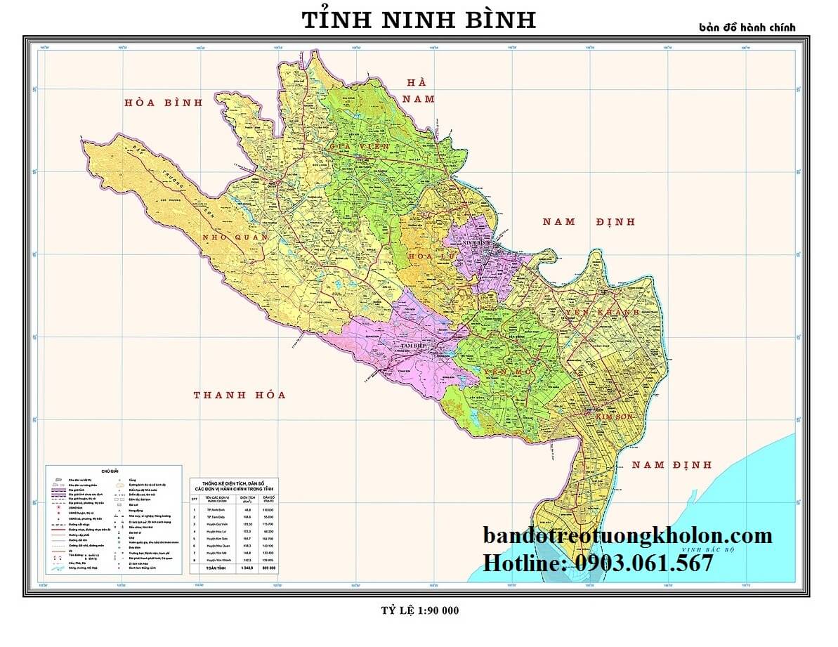 Bản Đồ Tỉnh Ninh Bình Khổ Lớn