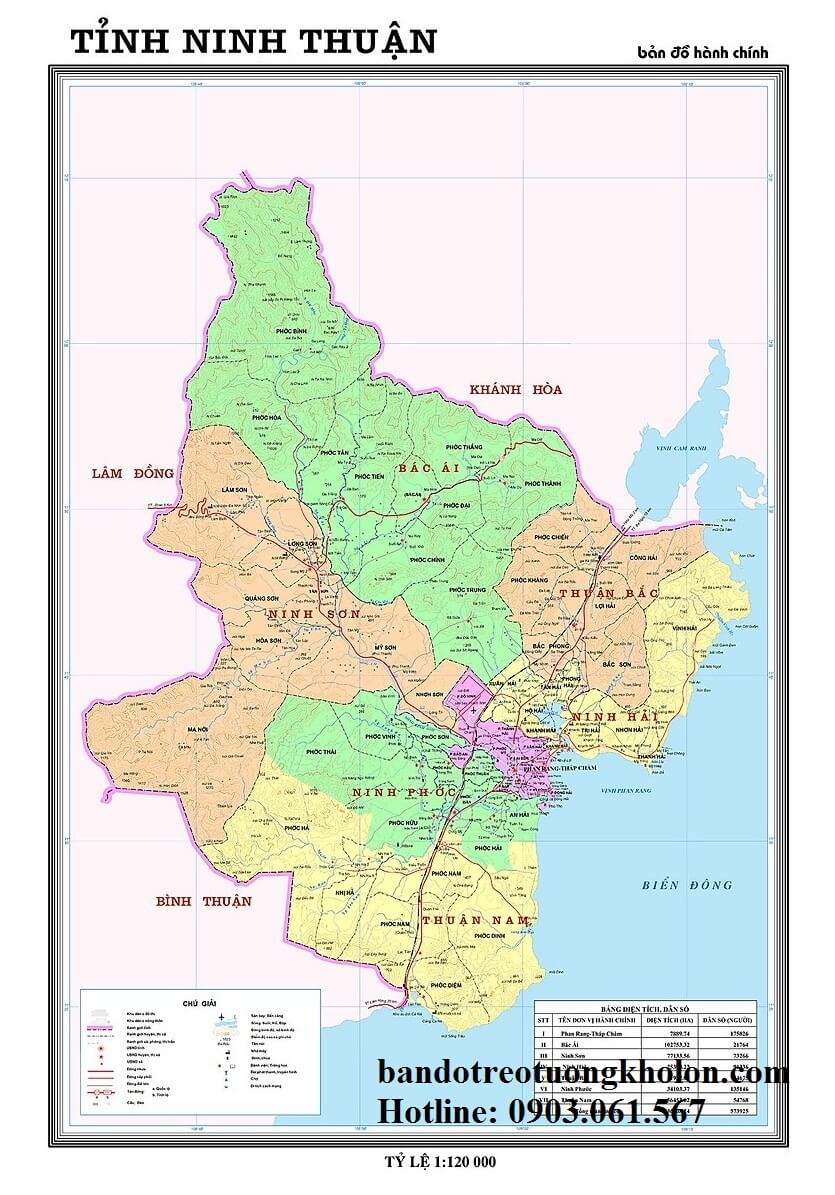 Bản Đồ Tỉnh Ninh Thuận
