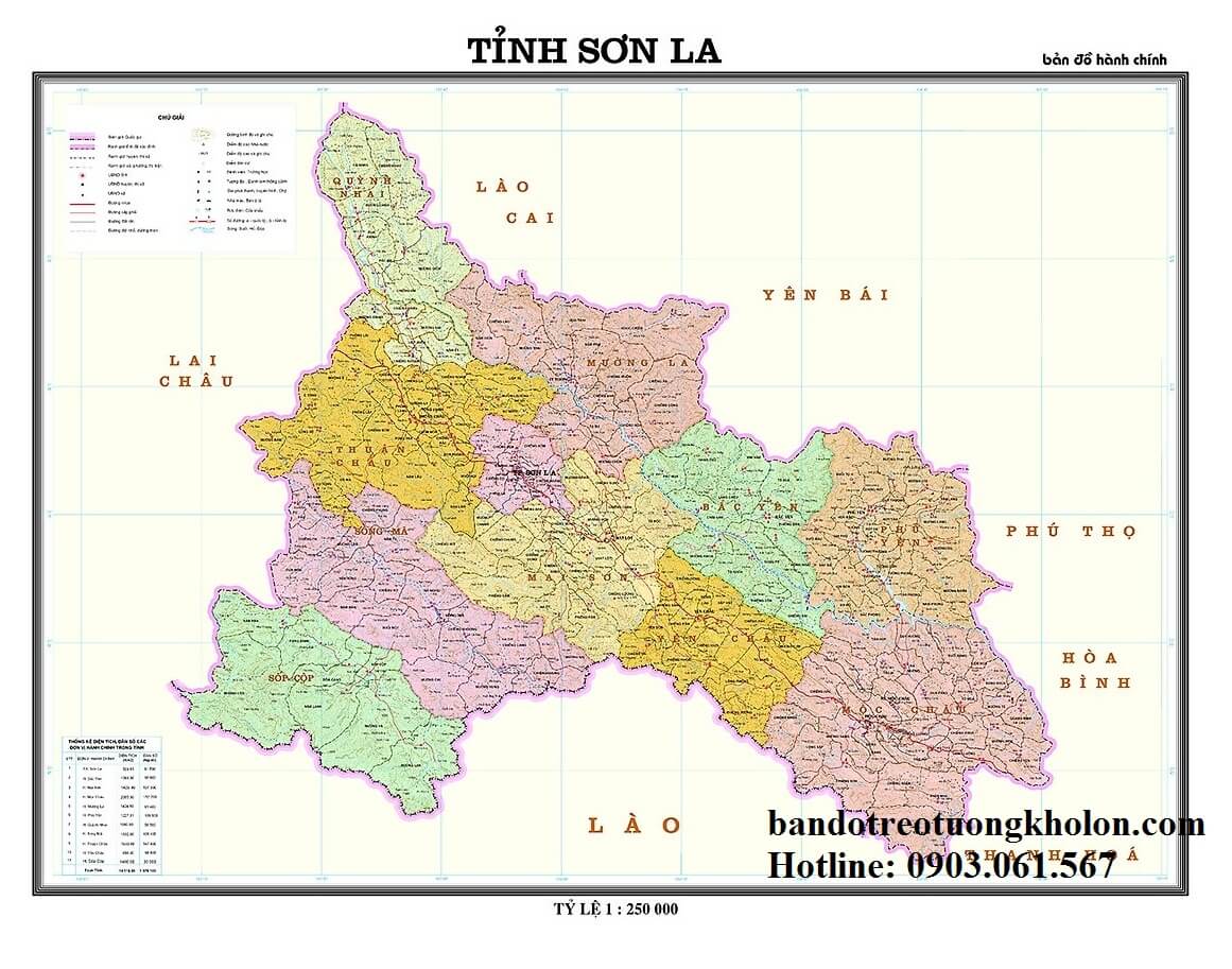 Bản Đồ Tỉnh Sơn La Khổ Lớn