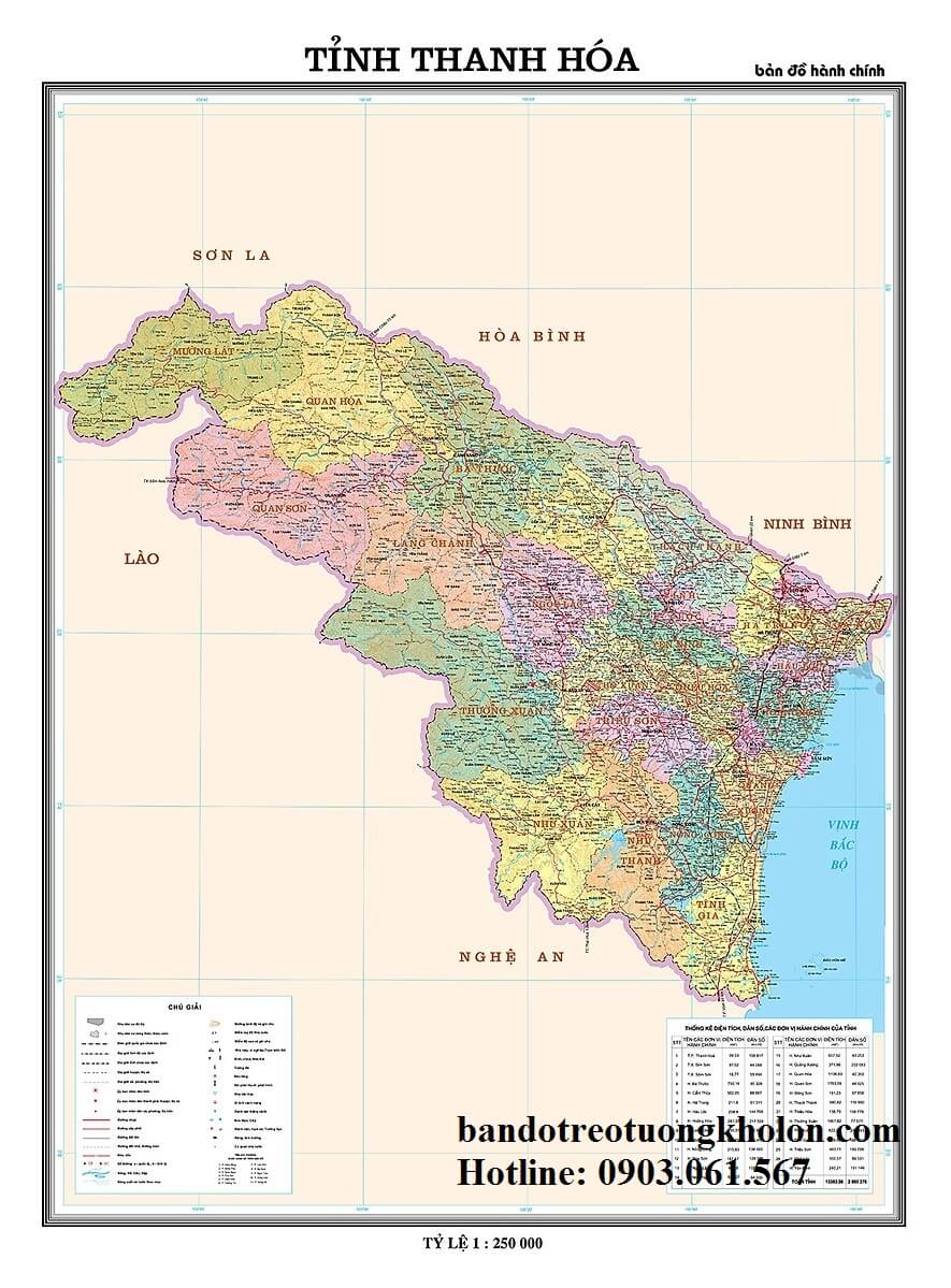 Bản Đồ Tỉnh Thanh Hóa Khổ Lớn