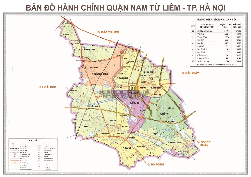 Bản Đồ Quận Nam Từ Liêm Thủ Đô Hà Nội
