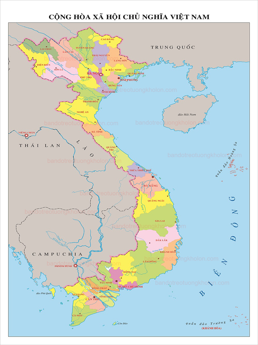 Bản Đồ Việt Nam 34 Tỉnh Thành Mẫu 5