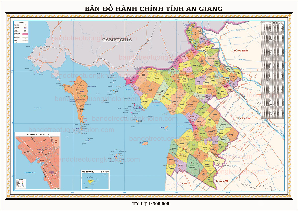 Bản Đồ Tỉnh An Giang Sau Sáp Nhập