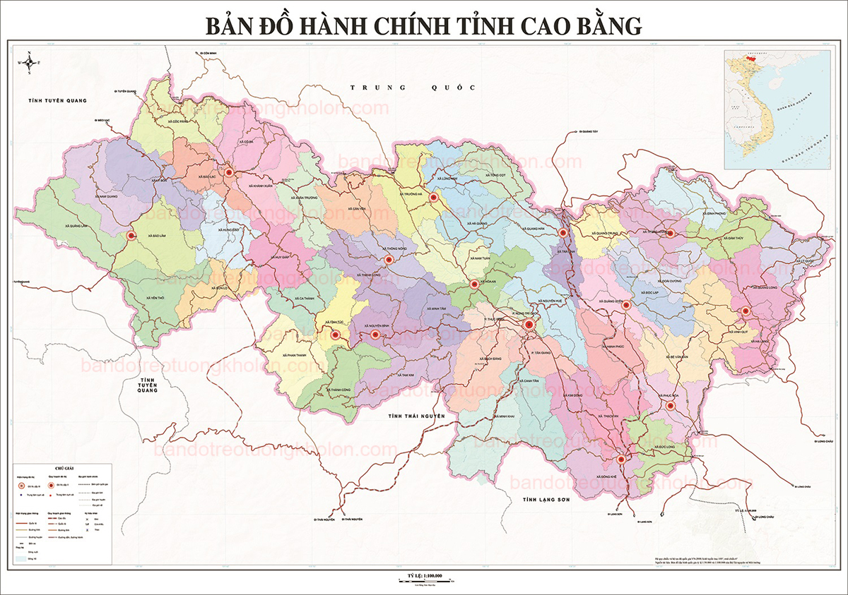 Bản Đồ Tỉnh Cao Bằng Sau Sáp Nhập