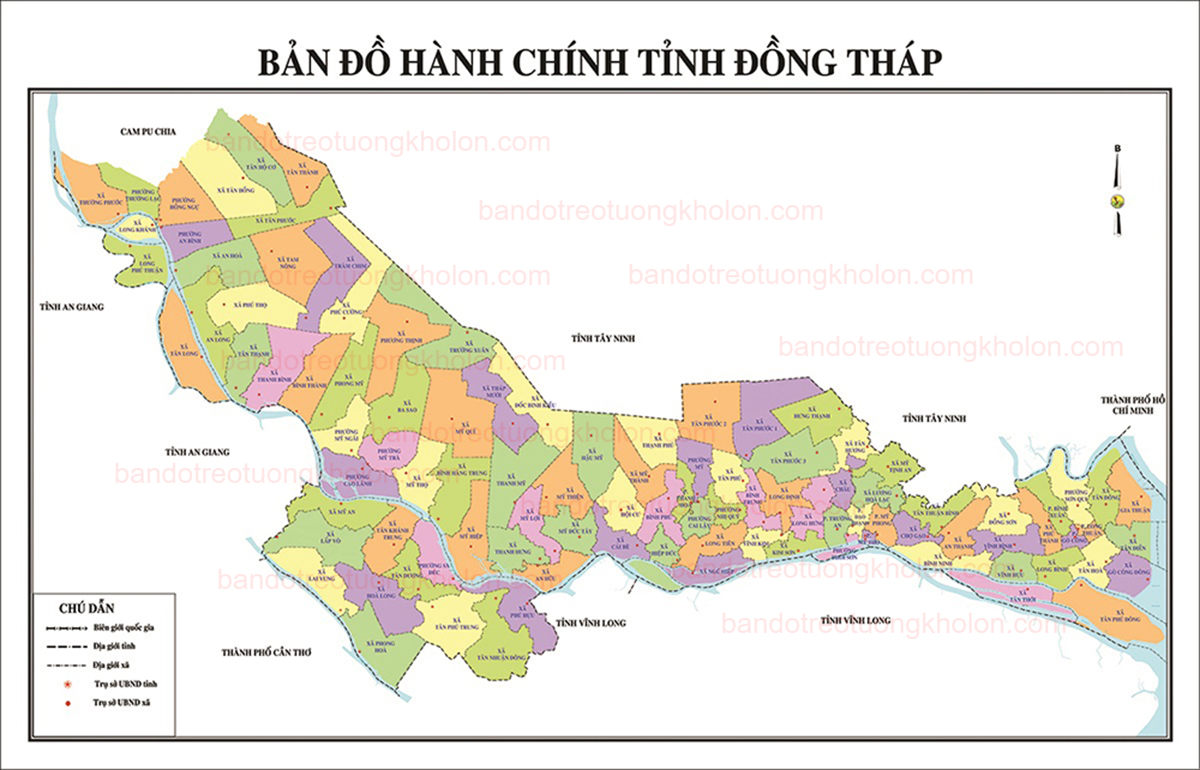 Bản Đồ Tỉnh Đồng Tháp Sau Sáp Nhập