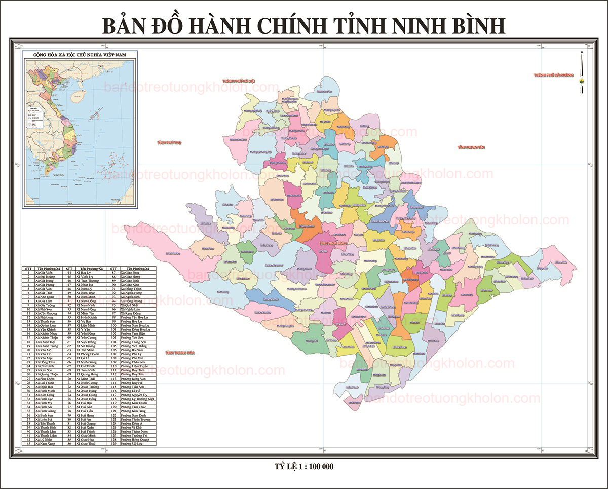 Bản Đồ Tỉnh Ninh Bình Sau Sáp Nhập